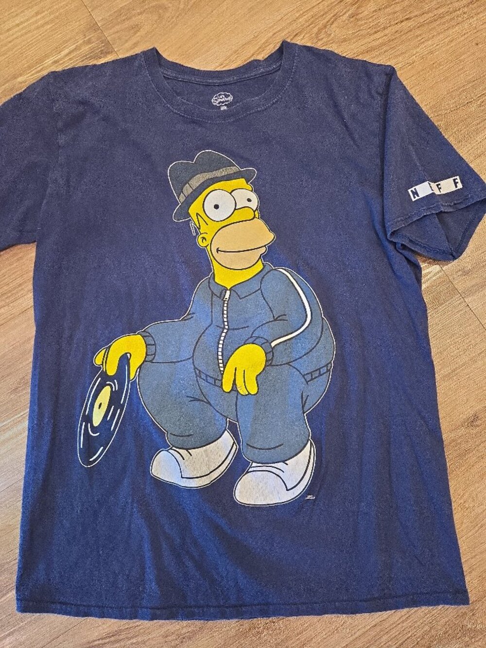 Vintage The Simpsons x Neff T-Shirt Y2K Homer Simpson DJ Streetwear
